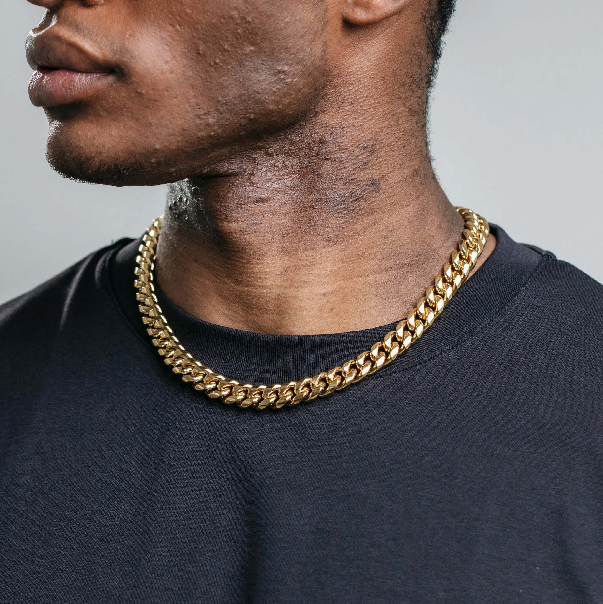 12mm Miami Cuban Chain - Gold (S) - Image 8
