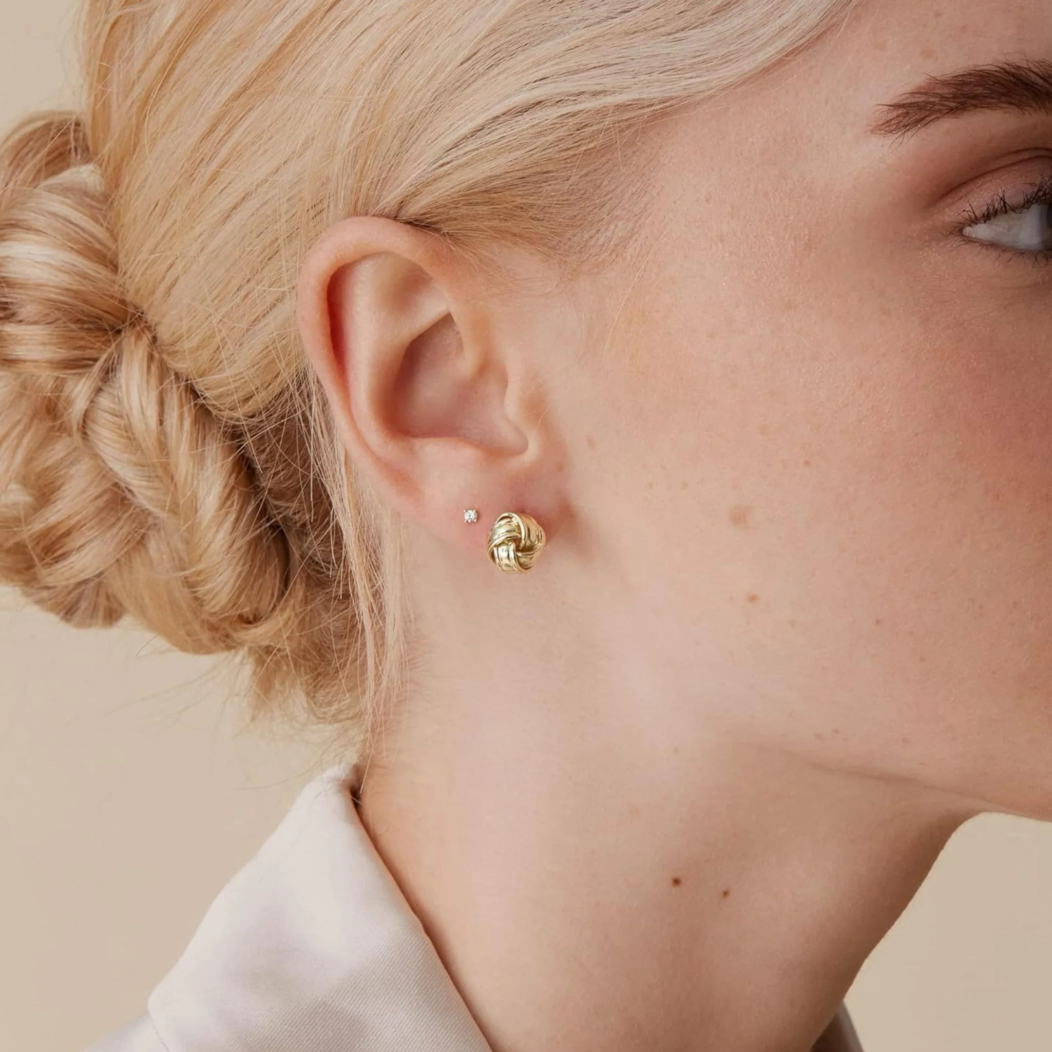 Korean Style Earrings - Gold - Image 3